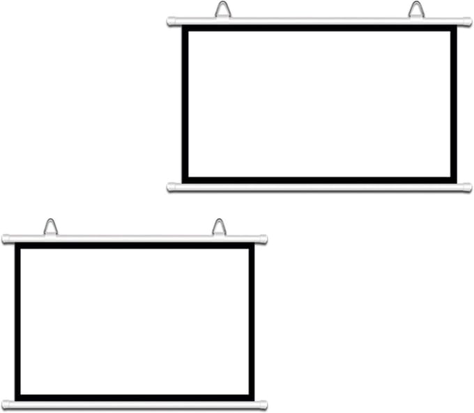Projectiescherm - Haakscherm - Filmavond Thuis - Kreukvrij - 60 inch - Wit