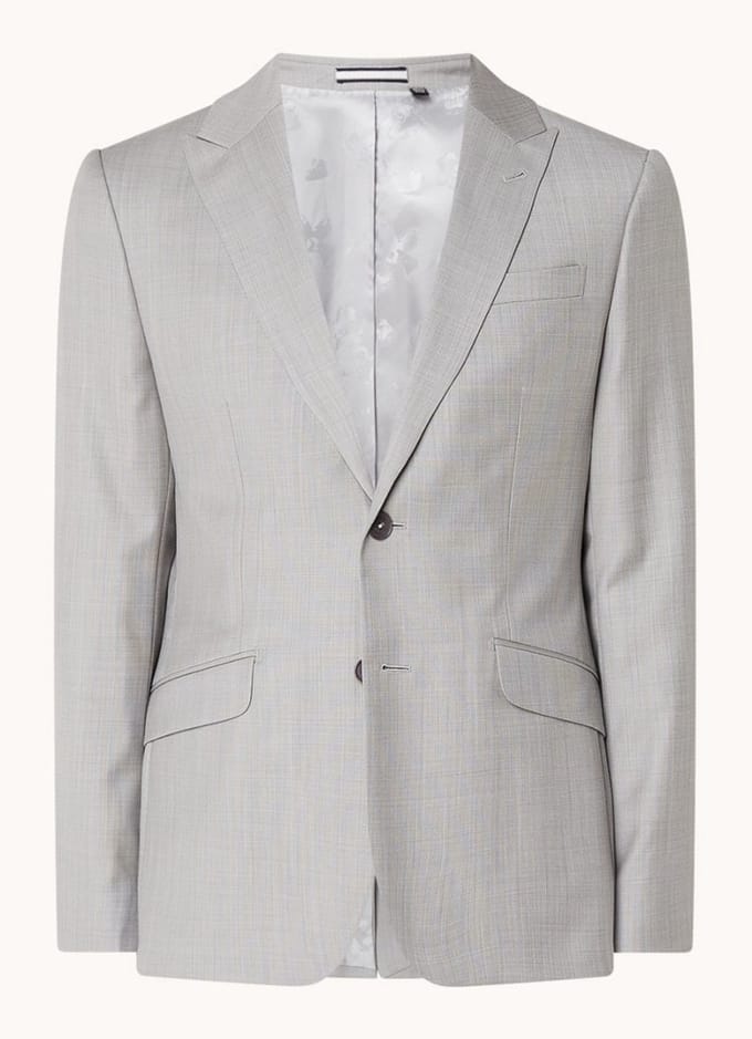 Tedbaker slim fit colbert van scheerwol met klepzakken