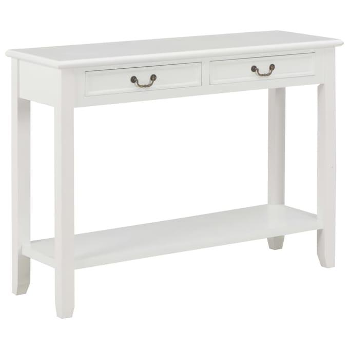 vidaXL - Wandtafel - 110x35x80 - cm - hout - wit