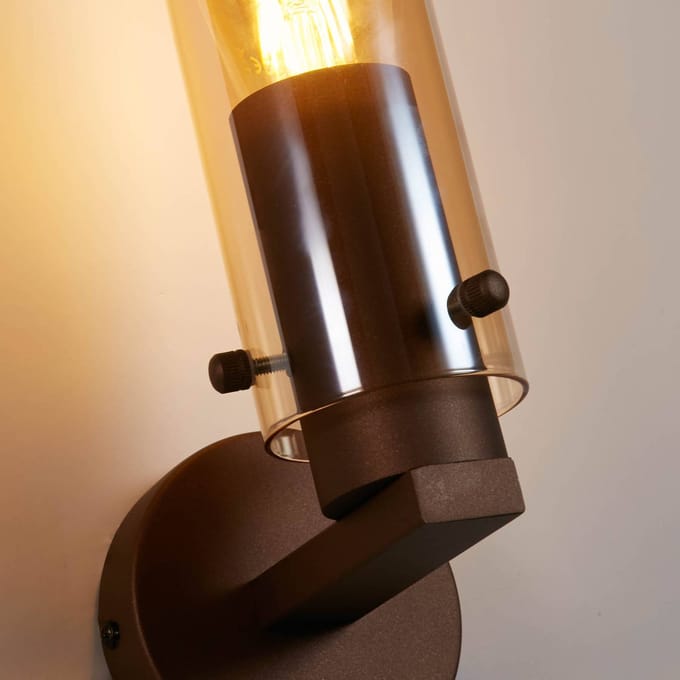 Searchlight Wandlamp Zweden II, 1-lamp, staal, glas, E27