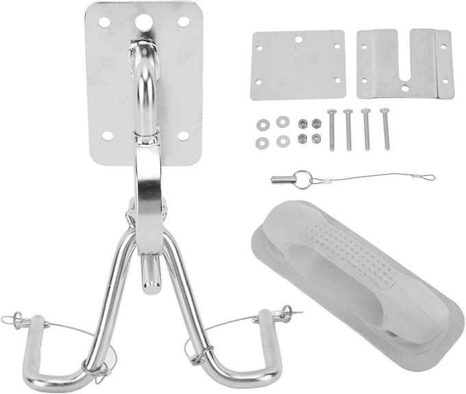Allecto - Boats Snap Davits - Quick Release Davits Set - Instant Lock Systeem - Met witte armleuningen - Geschikt voor jachten - Boot Deck Hard...