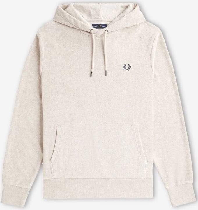Fred Perry Towelling Crewneck Hoodie Porridge Marl