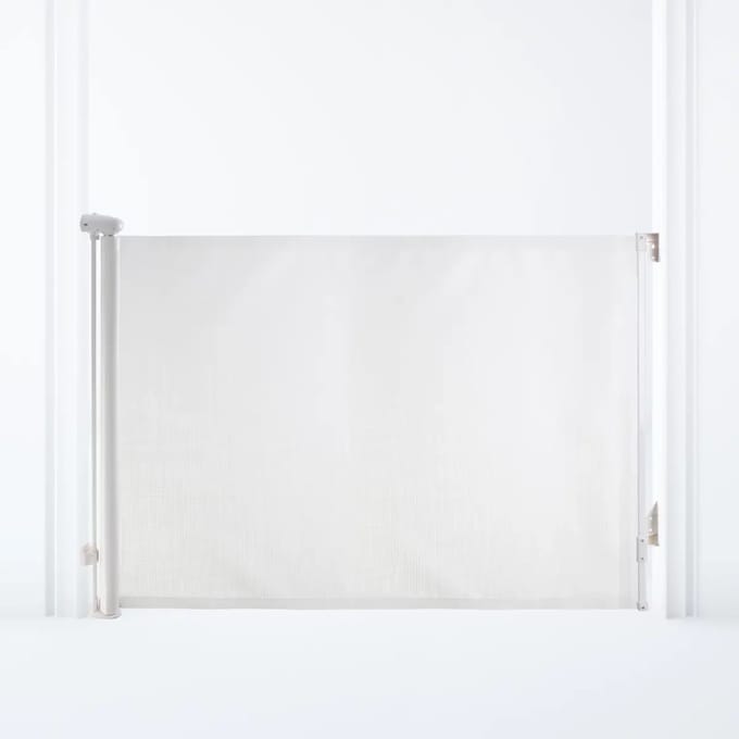Dreambaby Glide ‘N Hide oprolbaar traphekje | tot 140 cm breed en 90 cm hoog | Wit