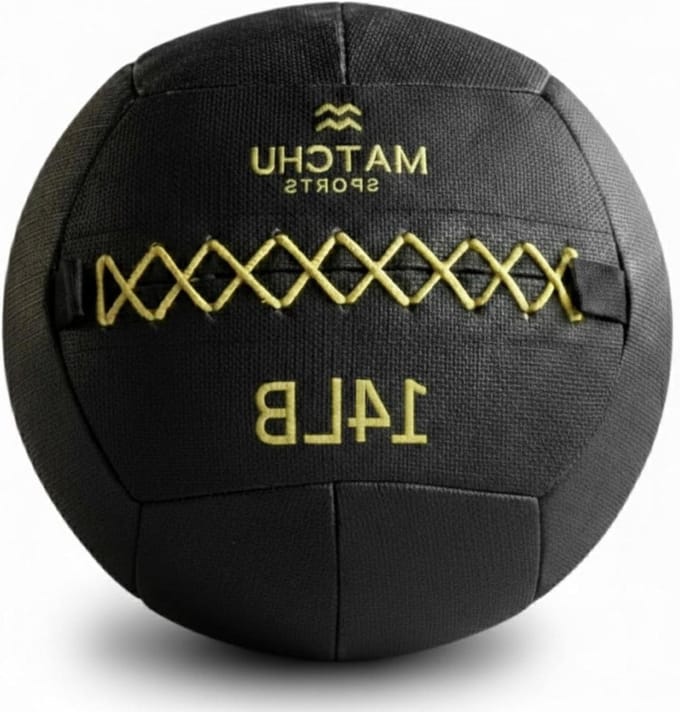 Bal voor Muur - Trainingsbal - Kracht Training - Dubbel Gestikt - 36 CM - Zwart