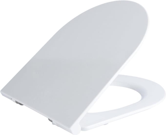 QeramiQ UniSeat Closetzitting - quickrelease - softclose - duroplast - 43.3x36.0x3.8cm - wit glanzend