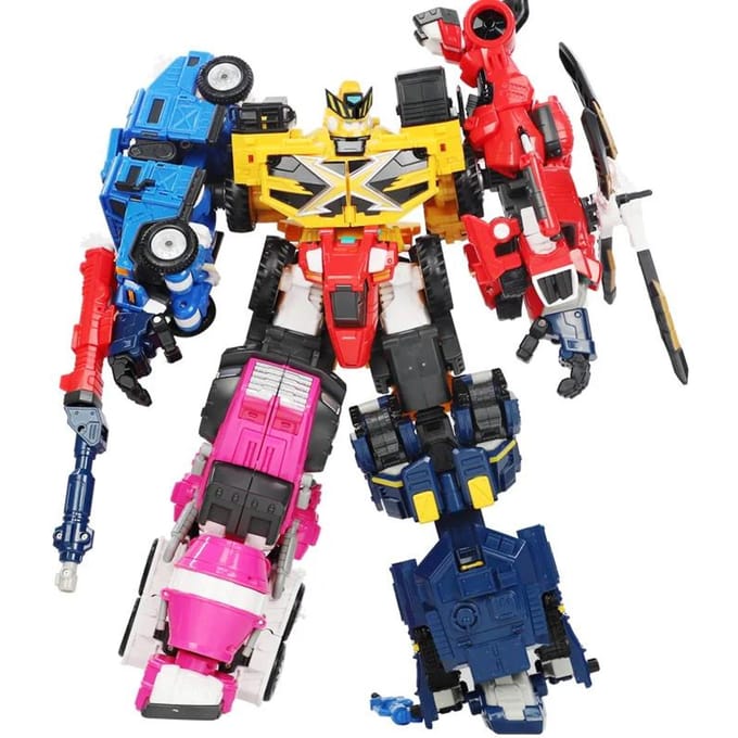 MiniForce 5 in 1 Penta X Ranger Transformatie Robot Bot PENTATRON Model Mini Force Vervorming Combiner Actiefiguur Speelgoed KO