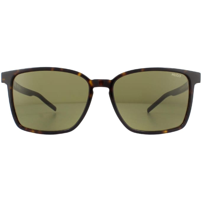 Hugo van Hugo Boss Square Mens Havana groene zonnebril