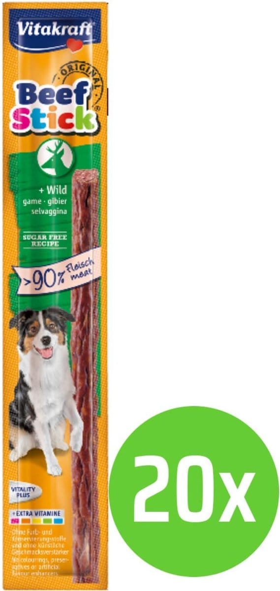 Vitakraft BeefstickWild - hondensnack - 20 verpakkingen