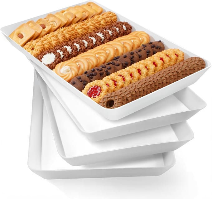 Omgoods - Set van 4 Herbruikbare Serveerschalen voor Feestjes