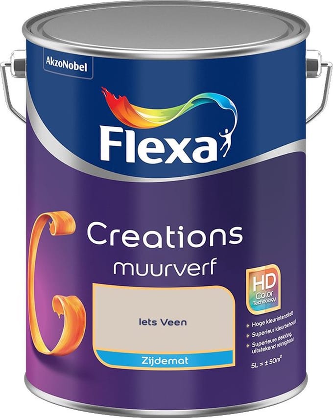 Flexa - Creations Muurverf Zijdemat - Iets Veen - Mengverf - 5 L