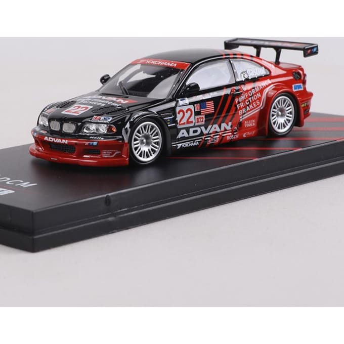 Dcm 1:64 E46 M3 Gtr Gulf/Hks/Advan Alliage de Simulation Moulé sous Pression Modèle de Voiture Jouet