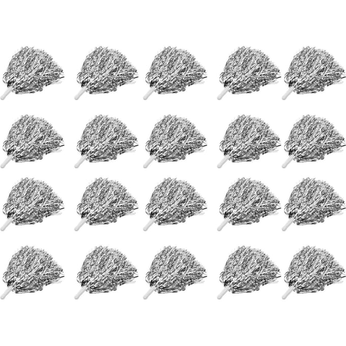 20 Stuks Cheerleading Squad Handbloem 3.3in Handvat Effen Kleur Duurzaam PET Cheerleading Pompons voor