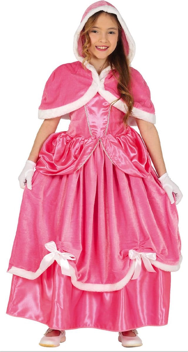 Fiestas Guirca Prinsessen verkleed jurk - roze - luxe prinsessenjurk - voor kinderen 110/116