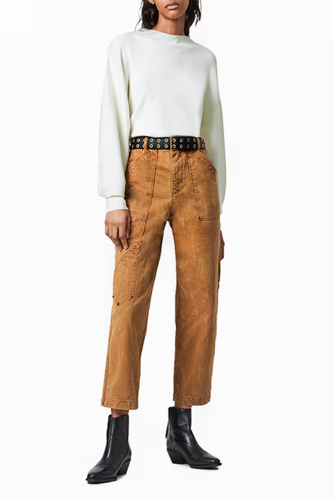 AllSaints Dessa Trouser Caramel Taglia: 25 | Jeans straight fit Outlet | Donna | Marrone