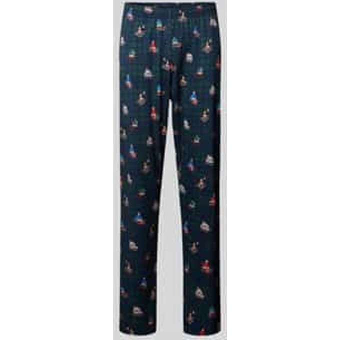 Relaxed fit-pyjamabroek met motiefprint, model 'SLEDGE RIDE'