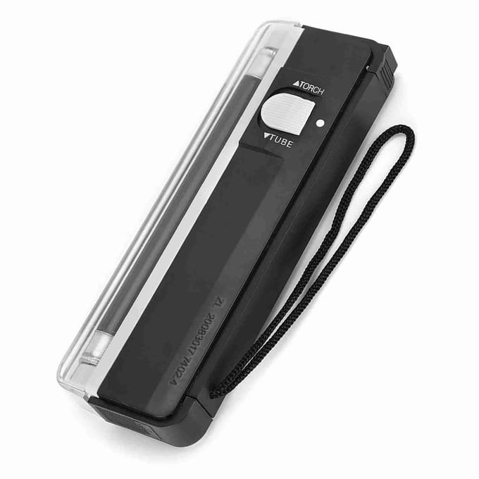 DL-01 Draagbare Batterijgevoede Ultraviolet Licht Biljetcontroleur Tester Handheld Gelddetector gray