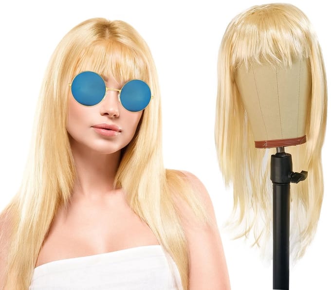 Dailygoods- Pruik Lange Steile Blond - Hittebestendig Vezelhaar