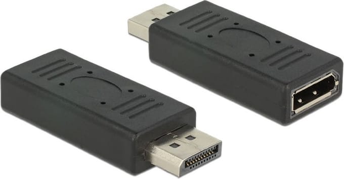 Delock 65691 DisplayPort Adapter [1x DisplayPort stekker - 1x DisplayPort bus] Zwart