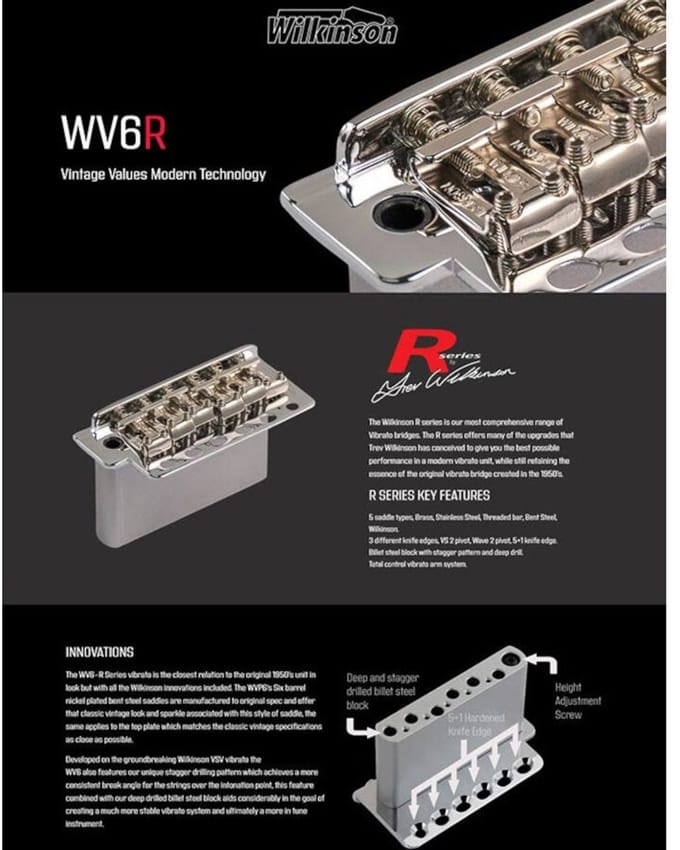 Wilkinson WV6/C Tremolo - Precisie en Duurzaamheid in Chrome