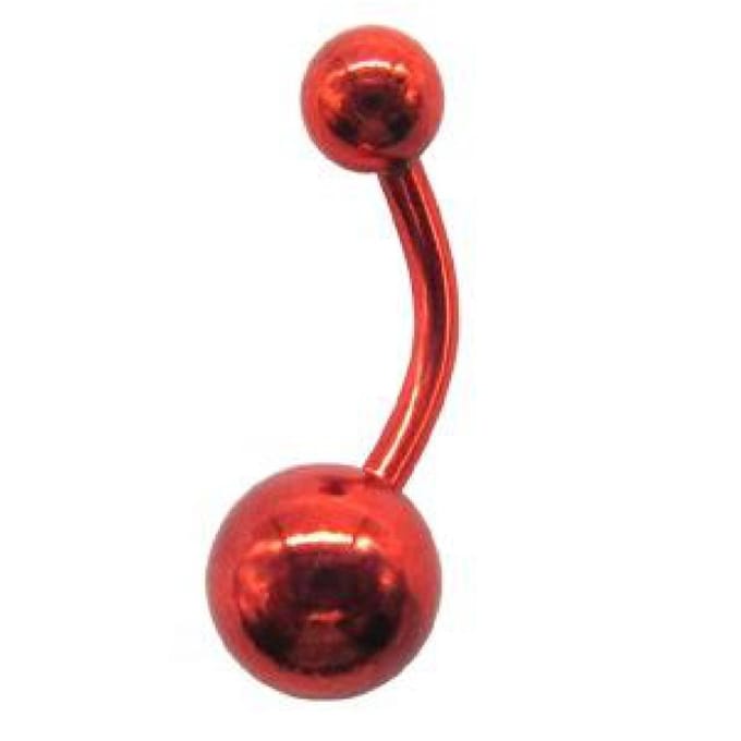 Navel Piercing - Rood Metallic