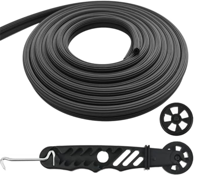 Rubberen Bies Zwart 10 Meter Ø 5 mm voor Vliegennet en Muggennet
