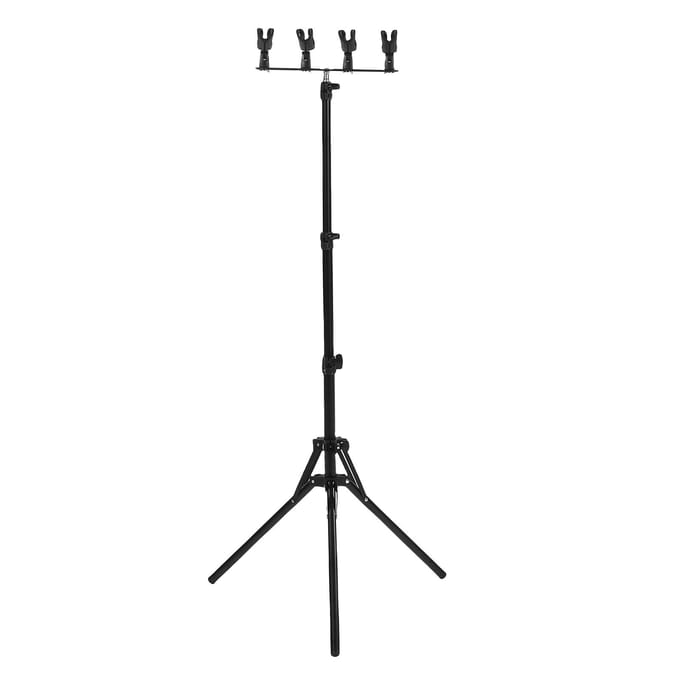 Microfoon Statief Houder voor 4 Microfoons Aluminium Legering Hoogte   Opvouwbaar Statief voor Streaming Podcasting Opname white