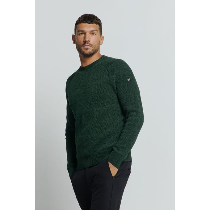 No Excess Pullover Crewneck 2 Coloured Chenille Dark Green Größe: XXL | Pullover Outlet | Herren | Grün
