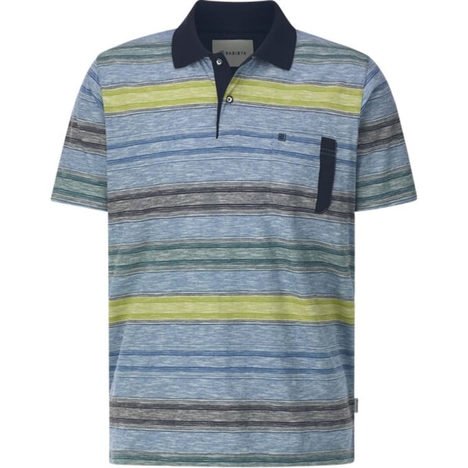 Babista herren Poloshirt - 56/58 - blauw - Plus Size