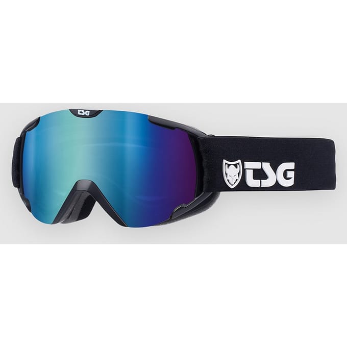 TSG Expect Mini 2.0 Solid Black-Blue Goggle zwart