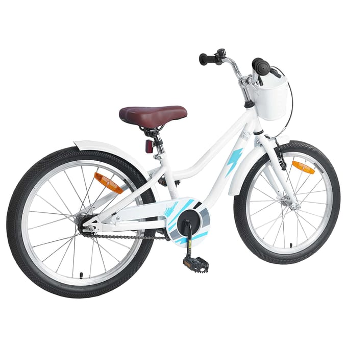 vidaXL - Kinderfiets - 18 - Inch - voor - 5-7 - jaar - oud - Wit
