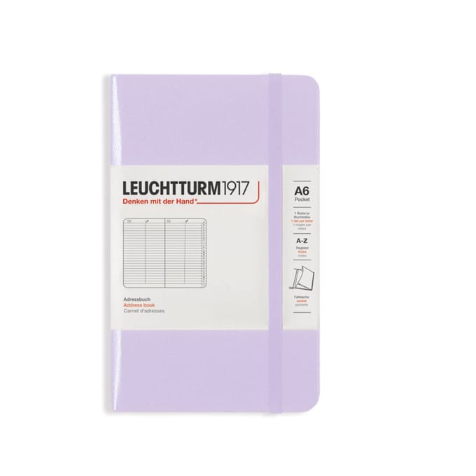 Leuchtturm adresboek lilac pocket hardcover a6 90x150mm