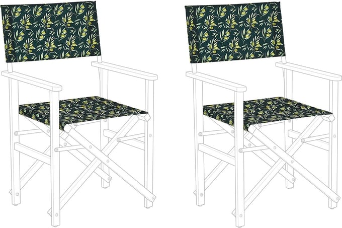 CINE - Ligstoel doek set van 2 - Donkergroen - Polyester