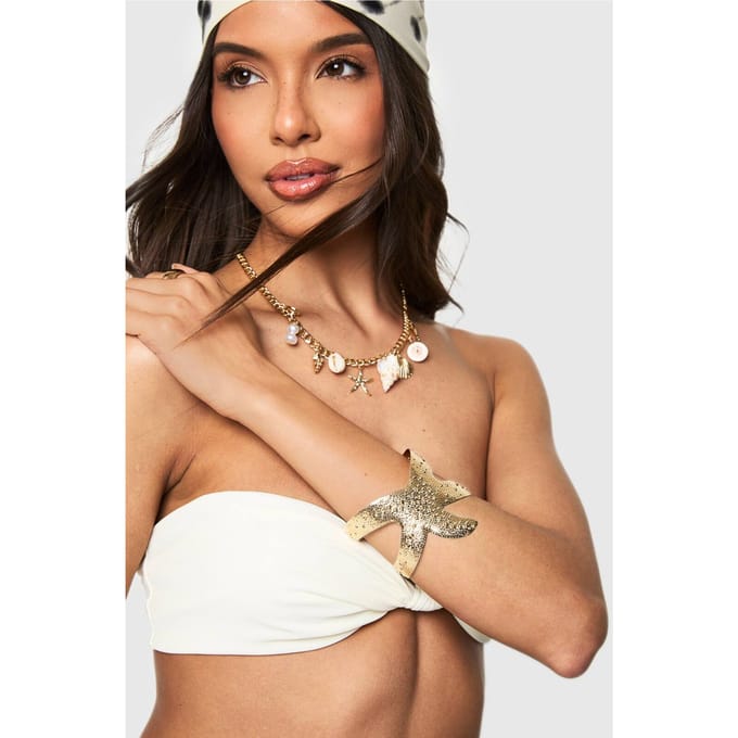 boohoo Dames Starfish Bangle | Goud