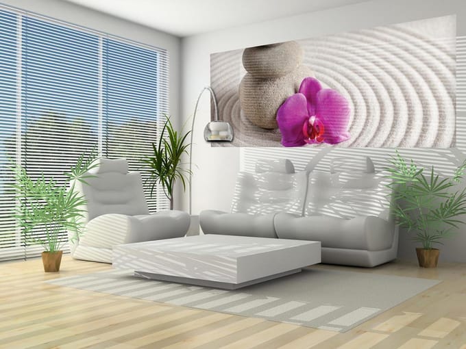 Zen Garden Flower Photo Wallcovering