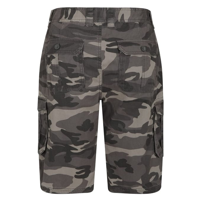 Mountain Warehouse Heren Camo Cargo Shorts (Zwart)