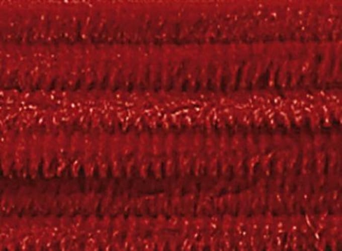 Chenilledraad Folia 50cm lang - 10 stuks donkerrood
