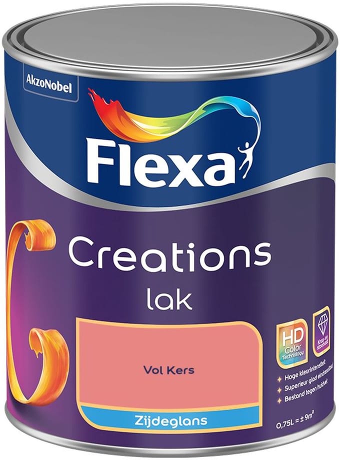 Flexa - Creations Lak Zijdeglans - Vol Kers - Mengverf - 750 Ml
