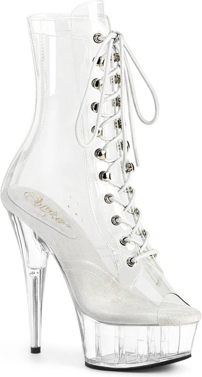 Pleaser - DELIGHT-1021C Plateau Laarzen - US 7 - 37 Shoes - Transparant