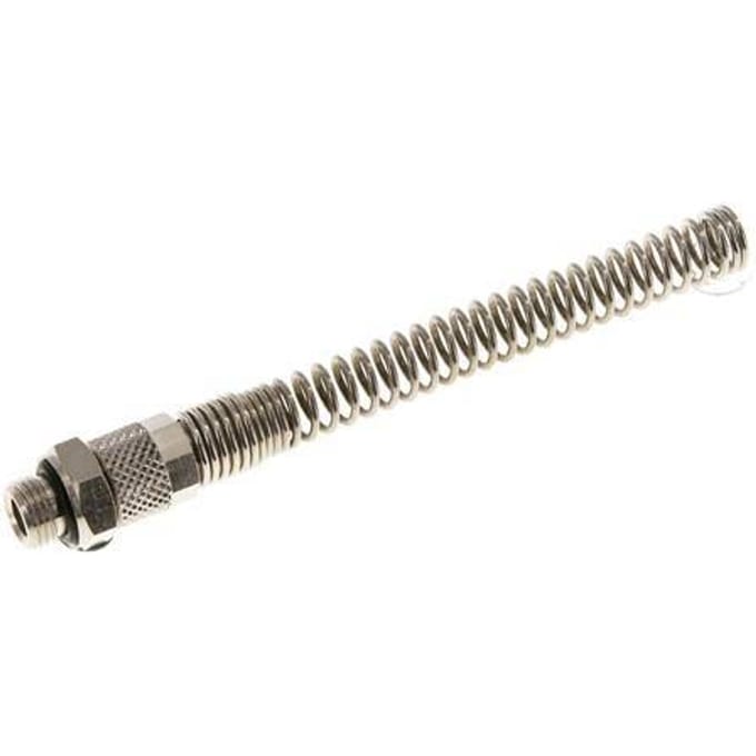 6x4 & G1/8'' Vernikkeld Messing Rechte Opsteekkoppeling Buitendraad Buigbescherming [2 Stuks]