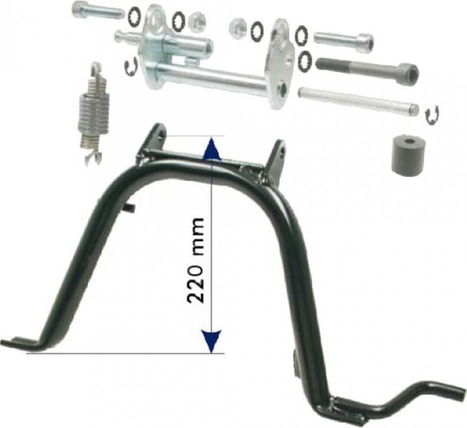 rms middenbok voor scooter mbk 50 yq nitro 1997 tot 2000 22cm / aangepaste montage nieuw