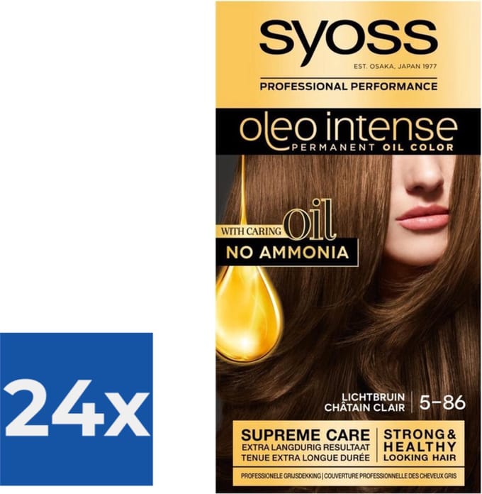 Syoss Oleo Intense - Haarverf - 5-86 - Licht Bruin - 115ml x 24