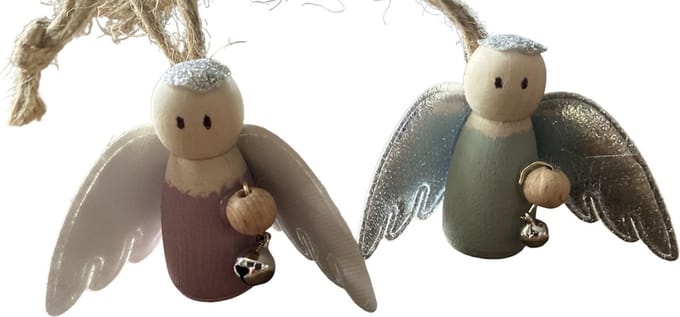 Kerstengeltje Blauw I Handmade