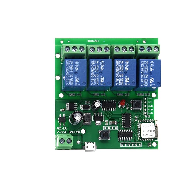 Sonoff Smart Afstandsbediening Draadloze Schakelaar Universele Module 4ch DC 5V 12V 32V Wifi Schakelaar Timer groen