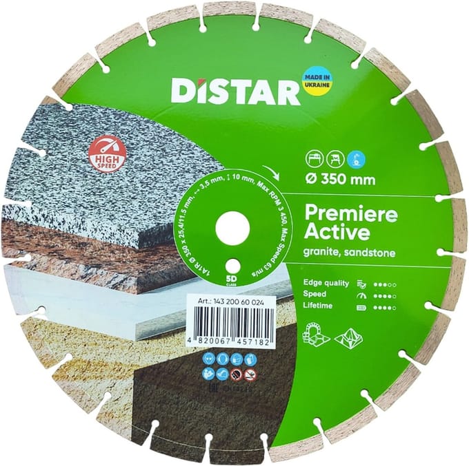 350 x Asgat 25,4 / 20 mm - GRANIET - DIAMOND CUTTING BLADE 1A1RSS 350 PREMIER ACTIVE