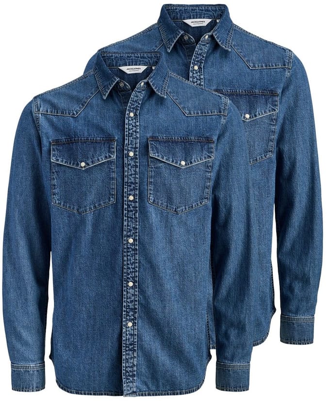Jack & Jones Heren Jeans overhemd 2 pack Western