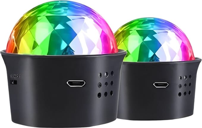 ApexArte® Discolamp Kinderen - Discobal - Feestverlichting met Afstandsbediening - Zwart