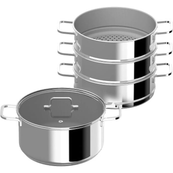 DiNA 5-delige steamer set Helix - Metaal - PFAS-vrij