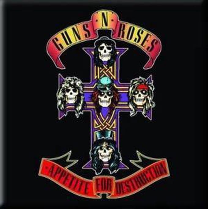 Guns N' Roses - Appetite - Koelkast magneet - 7.5 x 7.5 cm