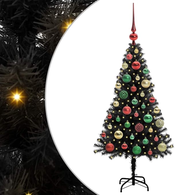 vidaXL Kerstboom Zwart 120 cm PVC