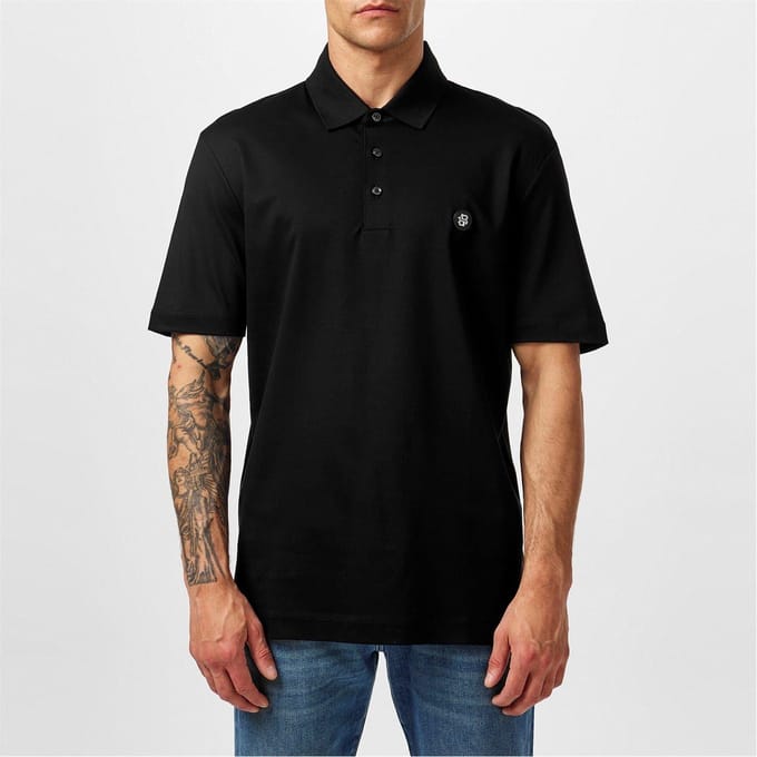 Boss Heren C-Parris Monogram Poloshirt (Zwart)